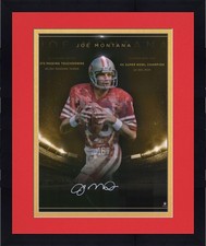 Foto emoldurada Joe Montana San Francisco 49ers assinada 16 x 20 anos dourados, usado comprar usado  Enviando para Brazil
