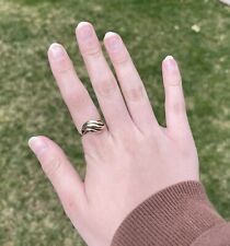 Anillo Remolino Cúpula Diseño Onda Trabajo Abierto Oro Amarillo 10K De Colección 3,5 Gramos Talla 9 segunda mano  Embacar hacia Argentina