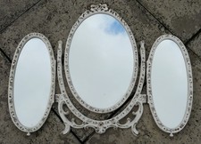 white shabby chic mirror for sale  WILLENHALL