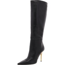Botas femininas Arezzo The Campaign preto com zíper altura do joelho 8 médias (B,M) BHFO 1017 comprar usado  Enviando para Brazil