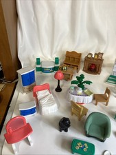 Móveis e alimentos miniatura para casa de bonecas cozinha quarto banheiro mais de 35 peças comprar usado  Enviando para Brazil