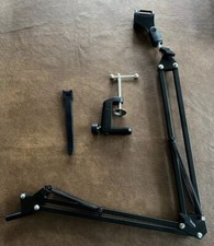 Suporte de braço de microfone em uma tesoura de lança flexível com suporte para microfone e alça C-Clamp comprar usado  Enviando para Brazil