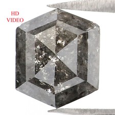 Diamante hexagonal suelto natural de 1,53 quilates 8,60 mm diamante de sal y pimienta LQ6996 segunda mano  Embacar hacia Mexico