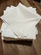 Usado, 70+ Guardanapos de Jantar de Pano de Poliéster Branco 16"x16" comprar usado  Enviando para Brazil