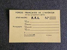 Carte vierge ffi d'occasion  Le Creusot