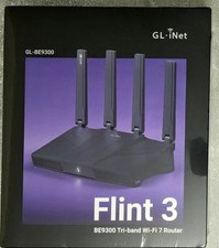 Novo Roteador Doméstico GL.iNet Flint 3 Pronto para Enviar (GL-BE9300) Tri-band Wi-Fi 7 6Ghz comprar usado  Enviando para Brazil