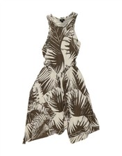 Vestido assimétrico feminino Mossimo padrão abstrato Reino Unido 6 XS cáqui DA87 comprar usado  Enviando para Brazil