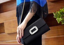 Bolsa de ombro feminina para festa noturna cetim strass casamento formatura bolsa mão comprar usado  Enviando para Brazil