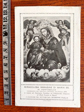 Antico santino miracolosa usato  Italia