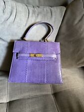 Borsa lucertola viola usato  Roma