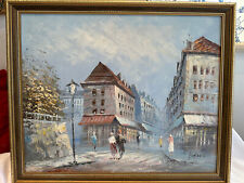 Framed parisian street for sale  LEAMINGTON SPA