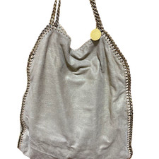 Bolsa tote feminina Stella McCartney dourada couro ecológico camurça corrente comprar usado  Enviando para Brazil