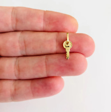 Pingente de berloque de chave pequena de ouro maciço 14K 17mm x 6mm, chave de ouro maciço 14K - PT465 comprar usado  Enviando para Brazil