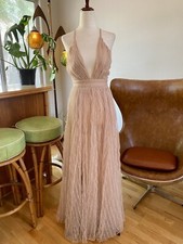 Usado, Vestido Boho Deusa | Nude, Lantejoulas Brilhantes, Comprimento do Chão | Feminino P comprar usado  Enviando para Brazil