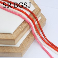 Tubo de coluna 3x7mm bambu marinho coral pedras preciosas joias contas soltas fio 15" comprar usado  Enviando para Brazil