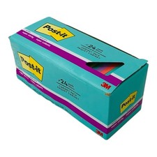 24 almofadas notas post-it 3" x 3" super pegajoso supernova neons 70 folhas/almofada comprar usado  Enviando para Brazil