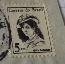 Timbre Brésil 5 cts Anita Garibaldi de 1967 - Oblitéré comprar usado  Enviando para Brazil