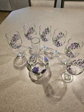 Hermoso juego de 6 copas de vino y jarra segunda mano  Embacar hacia Mexico