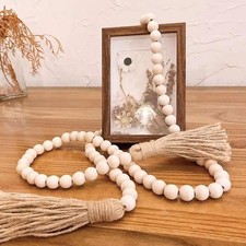 Wood bead garland d'occasion  Expédié en France