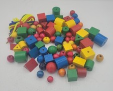 Wooden lacing beads for sale  Killeen