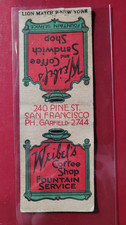 1920 weibel coffee for sale  Morgan Hill