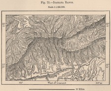 Faixa de Itatiaia e parque nacional. Resende. Gráfico de mapas antigos do Brasil de 1885 comprar usado  Enviando para Brazil