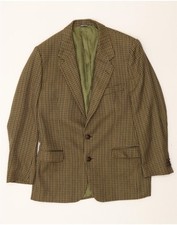 Jaqueta Blazer Masculina Vintage 2 Botões IT 50 Grande Caqui Lã Houndstooth GQ02 comprar usado  Enviando para Brazil