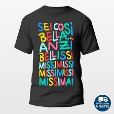 T-shirt  bella anzi bellissimissimissima musica italiana concerto ALFA cantante, używany na sprzedaż  Wysyłka do Poland