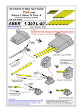 Aber - S 1:350 L-050 - Canons Pour Les Croiseurs Lourdes De Classe Pola comprar usado  Enviando para Brazil