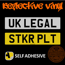 Stick On Number Plate -Numberplate adesivo de registro reflexivo Road Mot legal comprar usado  Enviando para Brazil