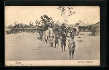Cpa congo caravane d'occasion  Expédié en France