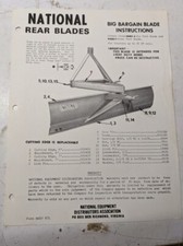 National rear blades for sale  USA