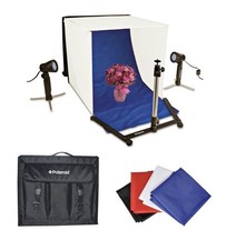 Kit de estúdio fotográfico Polaroid mesa com 2 luzes cenários tela difusora, usado comprar usado  Enviando para Brazil
