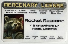 Rocket Raccoon - Licença Mercenário - Carteira de Motorista - Novidade comprar usado  Enviando para Brazil