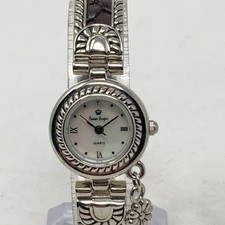 Relógio feminino Premier Designs tom prata esfregão couro trançado nova bateria 7,5" comprar usado  Enviando para Brazil