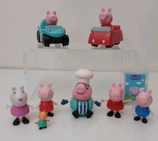 7 brinquedos Peppa Pig Family & Friends + 1 mini boneco e dois carros lote de reposição divertido comprar usado  Enviando para Brazil