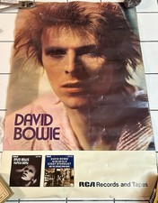 Pôster promocional vintage David Bowie 21x33” 1972 HUNKY DORY/ZIGGY STARDUST raro! RCA comprar usado  Enviando para Brazil