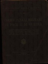 Codici penali militari usato  Italia