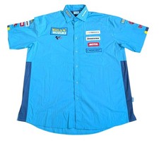 Camisa de corrida Suzuki Rizla Baby Blue Dread masculina XXL Moto Gp botão para cima postagem grátis  comprar usado  Enviando para Brazil