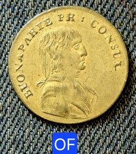 Rare Beau Jeton en Laiton 24 mm - Buoparparte Premier Consul Epoque (1799-1804) comprar usado  Enviando para Brazil