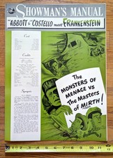 Kit de livro de imprensa Abbott & Costello Meet Frankenstein manual do expositor laminado comprar usado  Enviando para Brazil