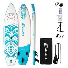 Conjunto de prancha de stand up paddle inflável, SUP extra largo com barbatana removível comprar usado  Enviando para Brazil