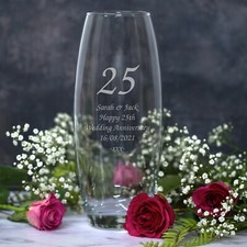 Personalised glass vase for sale  MANCHESTER