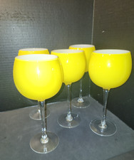 Balão de vidro com estojo MCM bolha copos de vinho amarelo sol branco 9" comprar usado  Enviando para Brazil