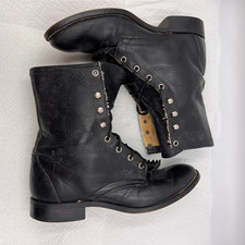 Usado, Botas Western Pretas Vintage Tamanho EUA 9.5 - 10 Masculinas Roper comprar usado  Enviando para Brazil