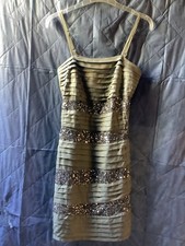 Kleid khaki pailletten gebraucht kaufen  Neuss