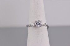 Anel ATI prata esterlina zircônia cúbica solitário baguete banda ondulada 925 tamanho: 6 comprar usado  Enviando para Brazil