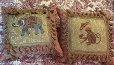 Embroidered pillows elephant for sale  Hartsville
