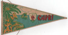 BANDIERINA IN STOFFA ISOLA DI CAPRI  VESPA SCOOTER LAMBRETTA MOTO FLAG PENNANT comprar usado  Enviando para Brazil