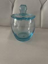 Blue glass jam for sale  SOWERBY BRIDGE
